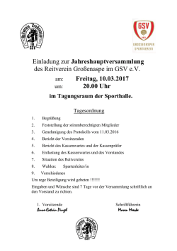 JHV-Einladung