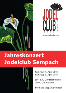 Programm 2017 - Jodelclub Sempach