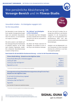 Ihre pers&ouml;nliche Absicherung im Vorsorge