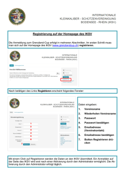 Anleitung zur Registrierung auf der IKSV Homepage
