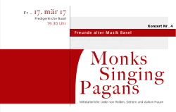 Monks Singing Pagans - Freunde alter Musik Basel