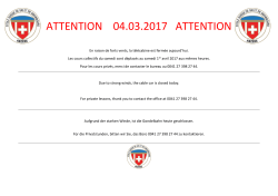 ATTENTION 04.03.2017 ATTENTION