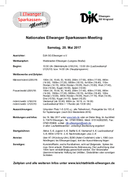 Nationales Ellwanger Sparkassen-Meeting