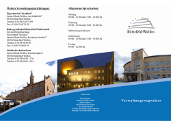 Verwaltungswegweiser - Stadt Bitterfeld