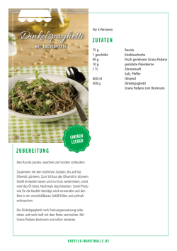 Dinkelspaghetti - Markthalle Krefeld