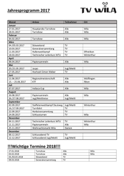 Jahresprogramm 2017