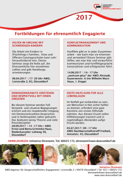 Fortbildungen im Ehrenamt - 2017