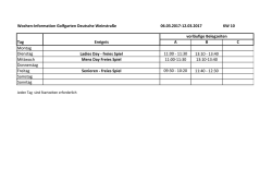 Wochenplan - GOLF absolute