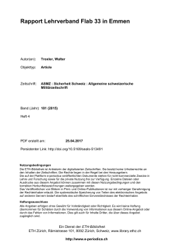 Rapport Lehrverband Flab 33 in Emmen - E