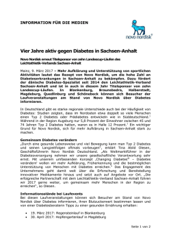 Vier Jahre aktiv gegen Diabetes in Sachsen-Anhalt