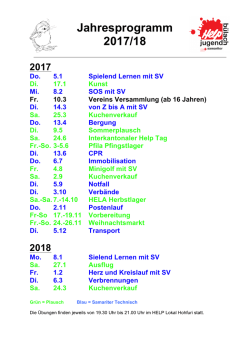 Jahresprogramm 2017/18