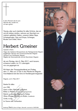 Herbert Gmeiner - Bestattung Sterzl