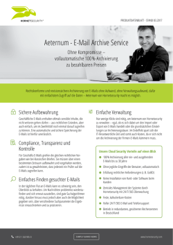 Aeternum - E-Mail Archive Service