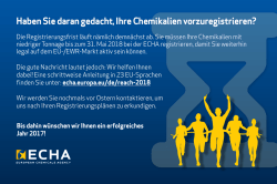 Haben Sie daran gedacht, Ihre Chemikalien - ECHA