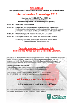 Internationalen Frauentags 2017