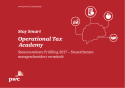 Operational Tax Academy