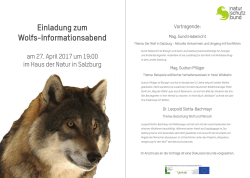 Einladung zum Wolfs-Informationsabend