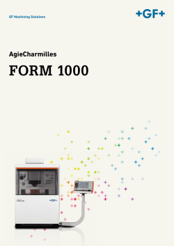 FORM 1000 - GF Machining Solutions