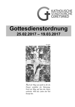Der Gottesdienstanzeiger für die Kath. Stadtkirche Geretsried als PDF