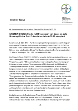 Investor News - Bayer Investor Relations