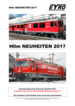 H0m NEUHEITEN 2017