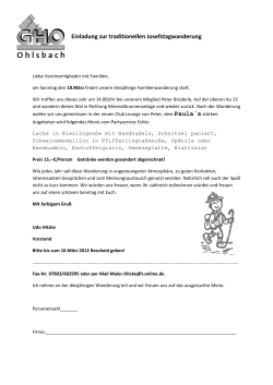 Einladung und Anmeldung - Gewerbeverein Ohlsbach