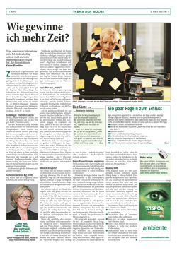 Wie gewinne ich mehr Zeit? - DiLaPe Personalentwicklung