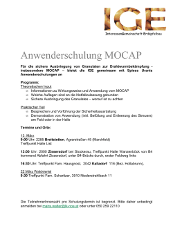 2017 03 Anwenderschulungen MOCAP