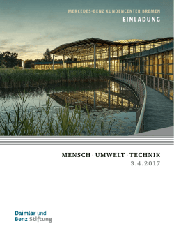 einladung - Daimler und Benz Stiftung