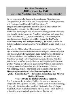 Herzliche Einladung zu
