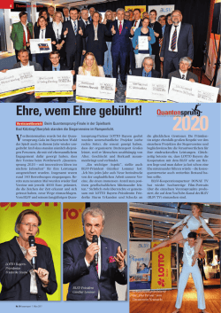 Ehre, wem Ehre geb&uuml;hrt!