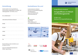 Energieeffizienz im Metall - Investitionsbank des Landes Brandenburg