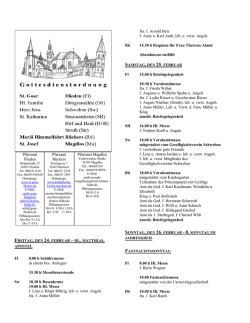 HL. MATTHIAS, APOSTEL Fl 8.00 h Sch&uuml;lermesse i