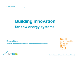 Building innovation for new energy systems