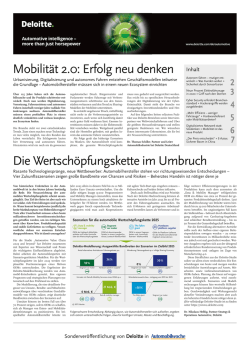 Die Wertsch&ouml;pfungskette im Umbruch Mobilit&auml;t 2.0: Erfolg