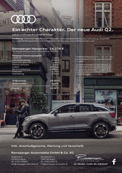 Ein echter Charakter. Der neue Audi Q2.