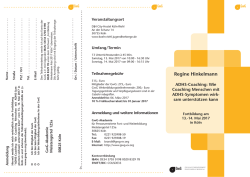 Flyer Fortbildung ADHS-Coaching