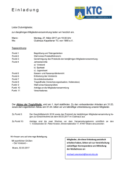 E inladung - KTC Kapellener