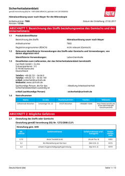 Sicherheitsdatenblatt