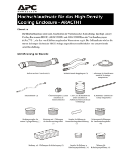 Hochschlauchsatz f&uuml;r das High-Density Cooling Enclosure