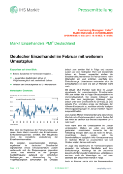 Pressemitteilung Deutscher Einzelhandel im