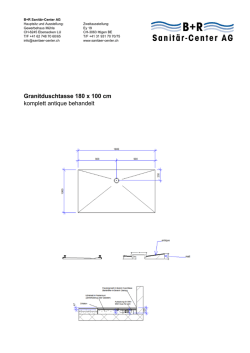 Granitduschtasse 180 x 100 cm komplett antique behandelt