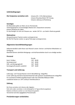 Lieferbedingungen Sonstiges R&uuml;cknahme Allgemeine