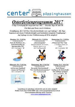 Osterferienprogramm 2017