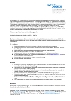 LeiterIn Kommunikation (60 – 80 %)