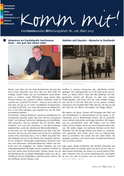 Interkommunales Mitteilungsblatt Nr. 106 M&auml;rz 2017