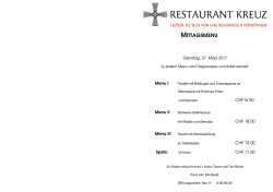 mittagsmenu - Restaurant Kreuz Buttisholz