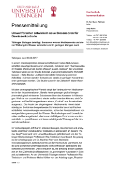 Pressemitteilung - Universität Tübingen