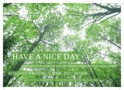 HAVE A NICE DAY - M&auml;nnerchor Kempten