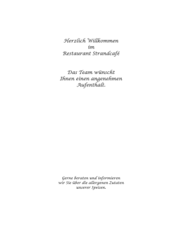 Speisekarte - Strandcafe Mettnau